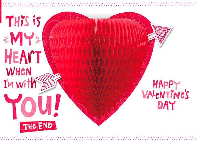 Honeycomb Heart Valentine's Day Card