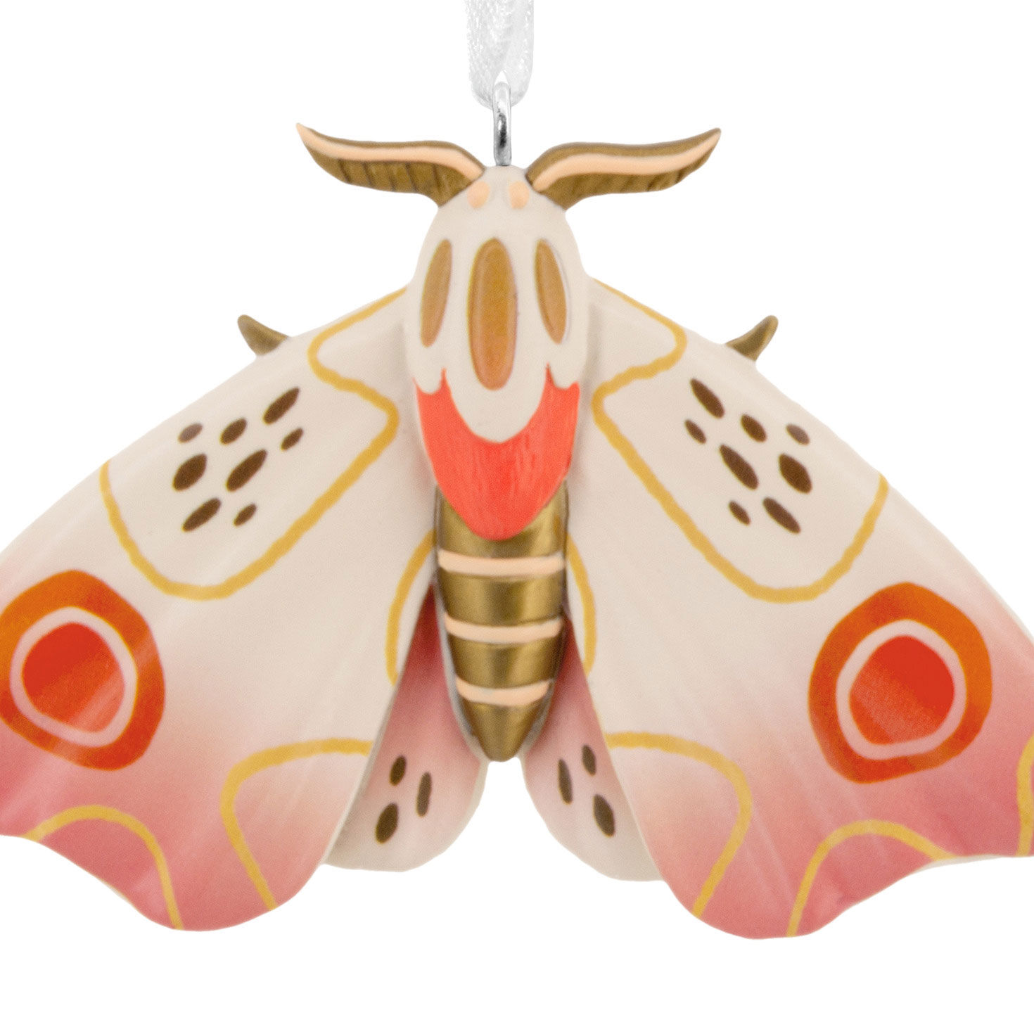Colorful Moth Christmas Ornament closeup view image number 5