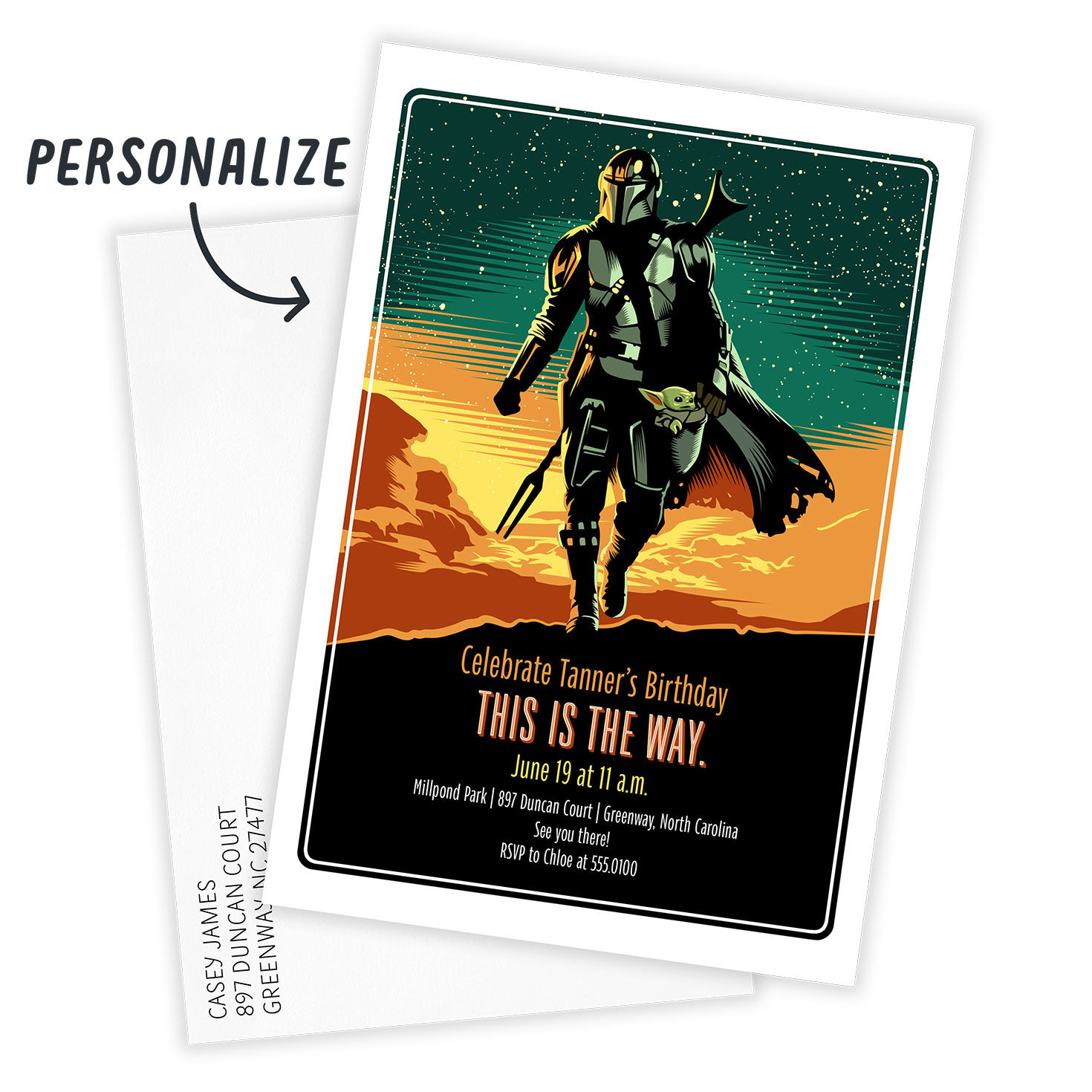 Star Wars: The Mandalorian&trade; This Is the Way Birthday Invitation, , large image number 2