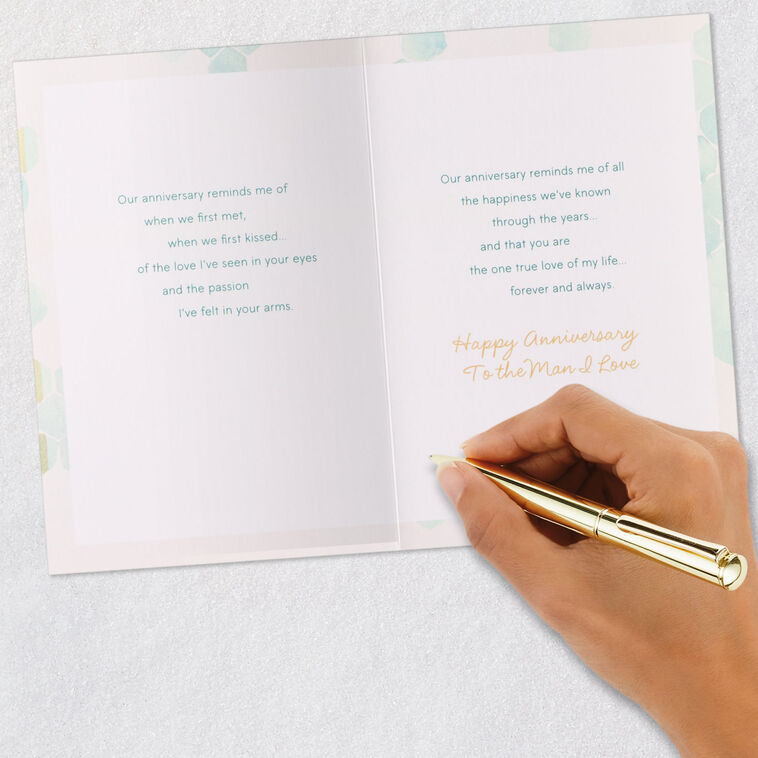 Teal and Gold Heart Husband Anniversary Card  image number 7