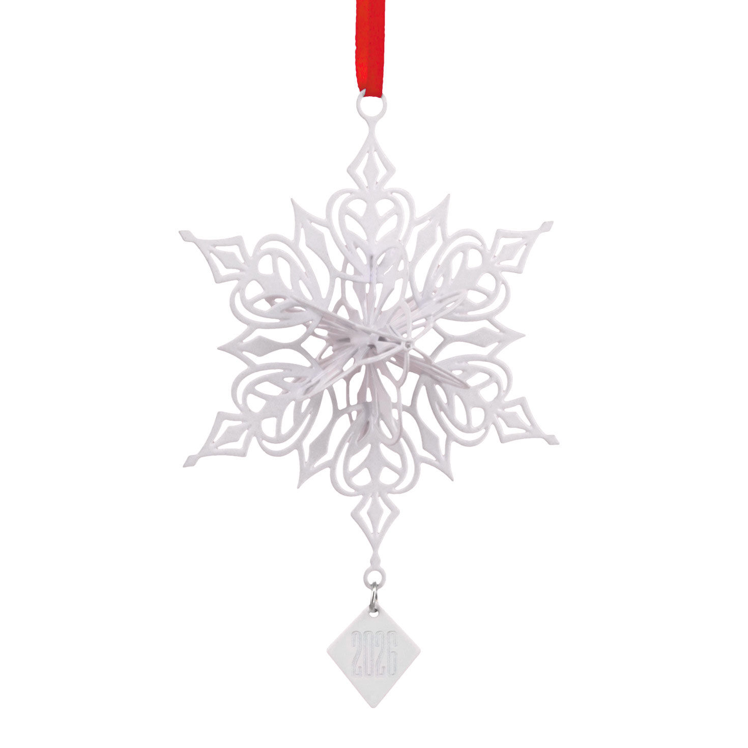 Dimensional Snowflake 2026 Metal Hallmark Ornament