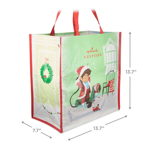 Young Santa Reusable Tote Bag, 13.75", 