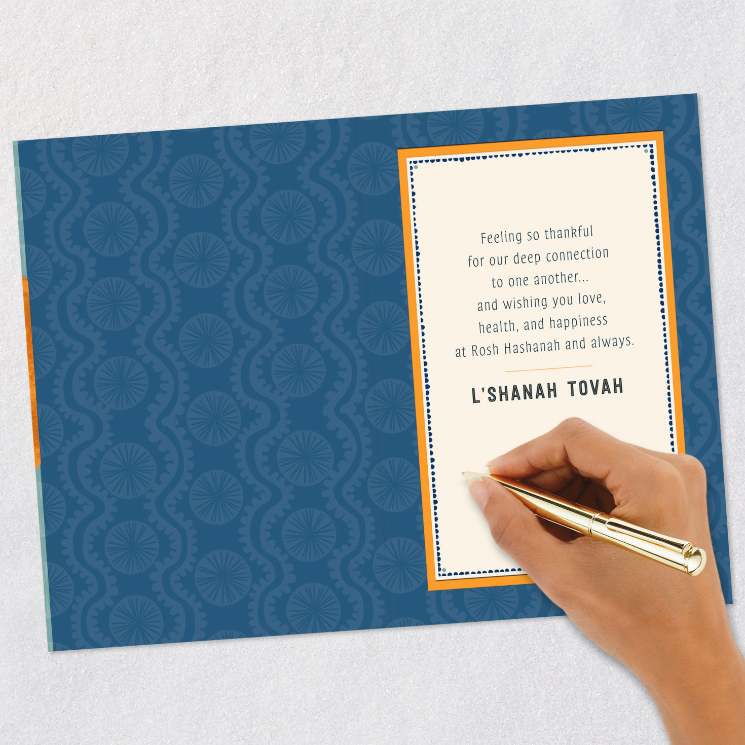 Challah Bread Wreath Rosh Hashanah Card for Family Signing card image number 6