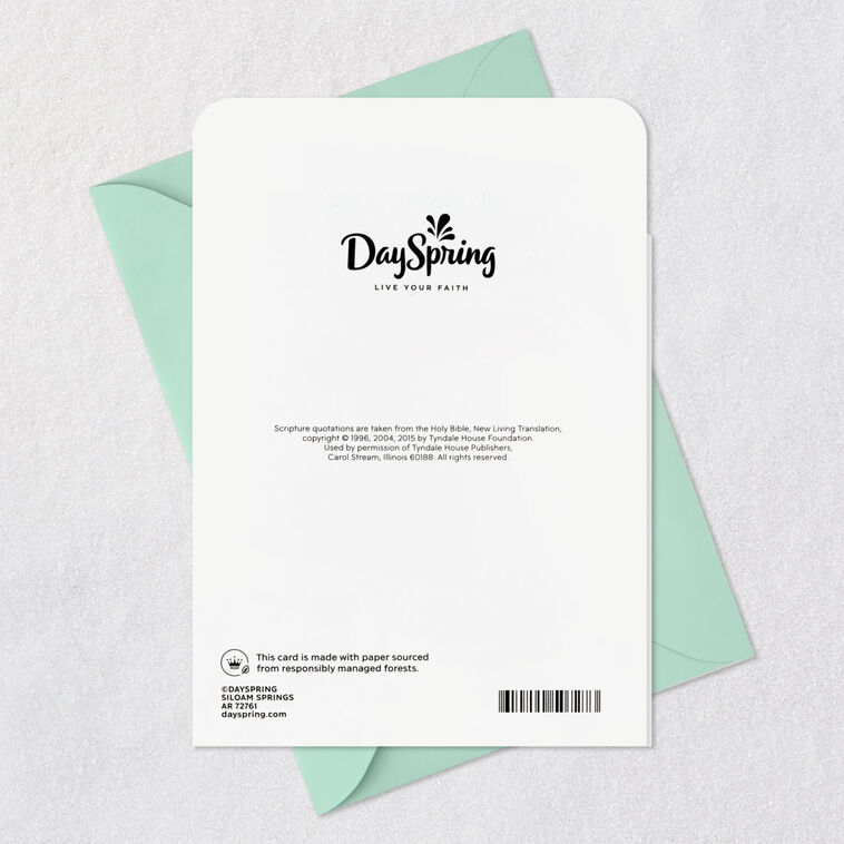 Sun Over Mountains Religious Encouragement Card Card Back with Envelope image number 8