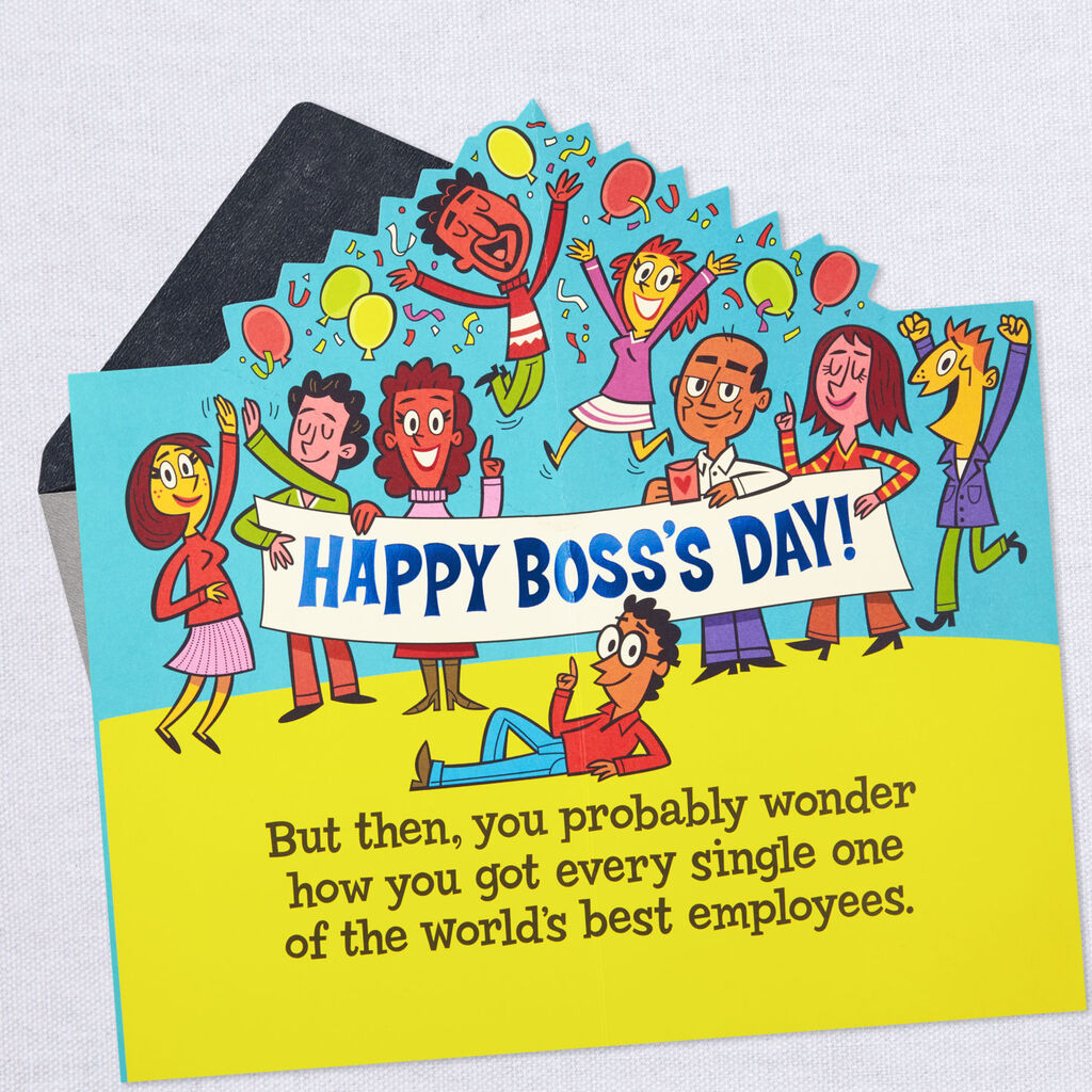 World S Best Boss And Employees Funny Boss S Day Card From Us