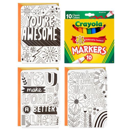 Crayola® Coloring Cards and Marker Gift Set, 