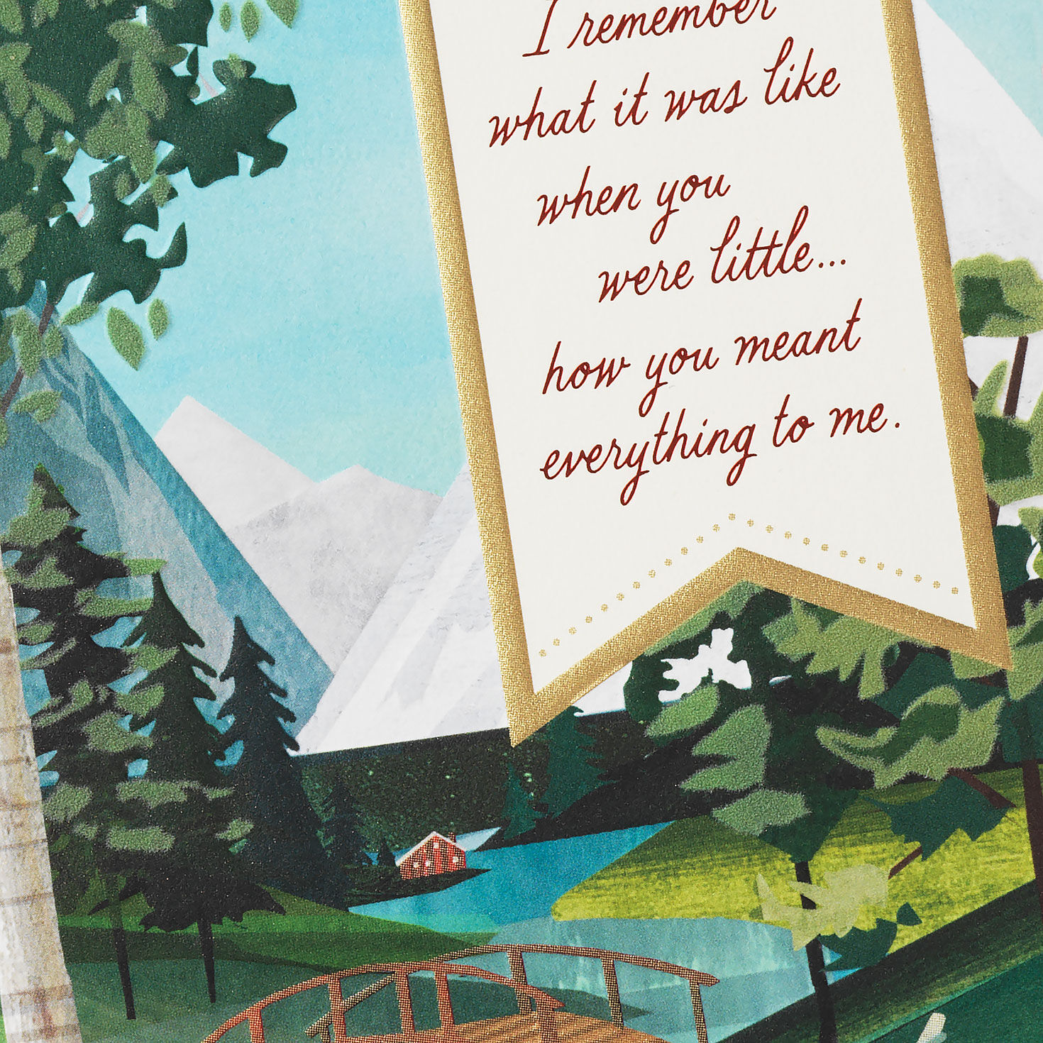 Mountain Stream Son Father's Day Card Card Front Detail image number 4