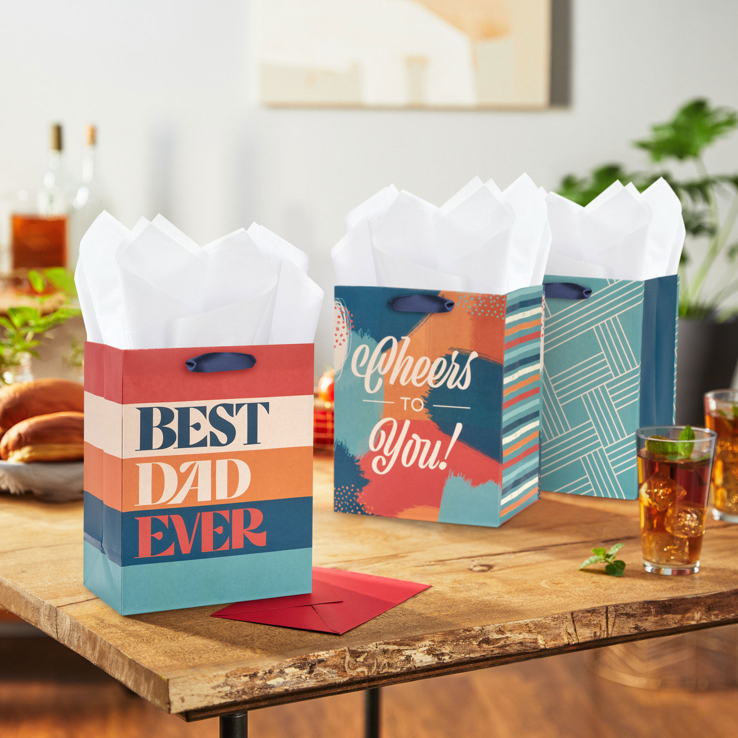 9.6" Celebrating Him 4-Pack Medium Gift Bag Bundle, , large image number 2