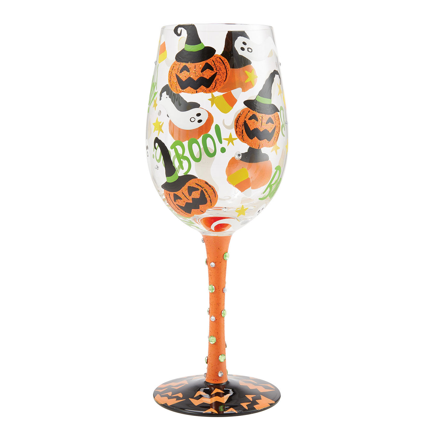 Lolita Halloween Spook-tacular Handpainted Wine Glass, 15 oz.