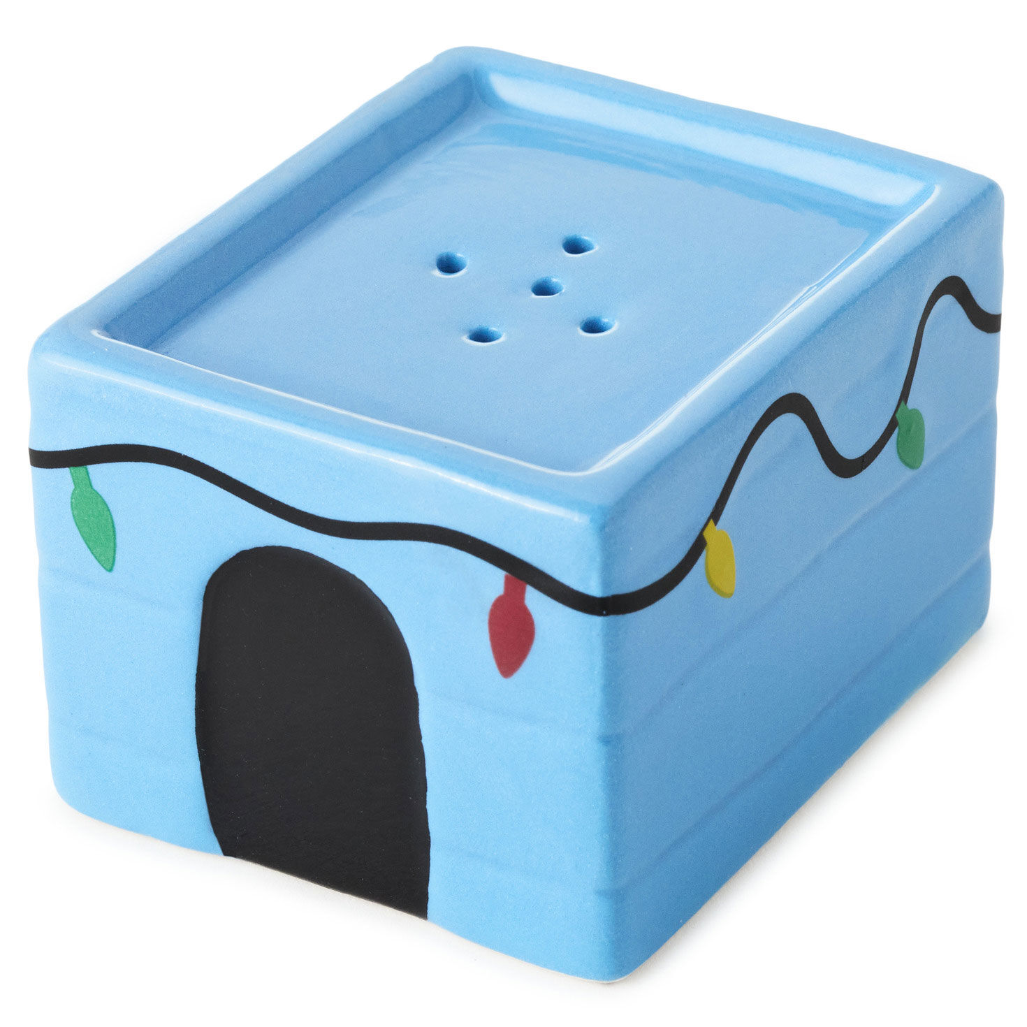 Snoopy on Blue Doghouse Salt and Pepper Shaker Set closeup detail image number 4