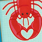 Lobster with Heart Claws on Blue Anniversary Card for Spouse  image number 4