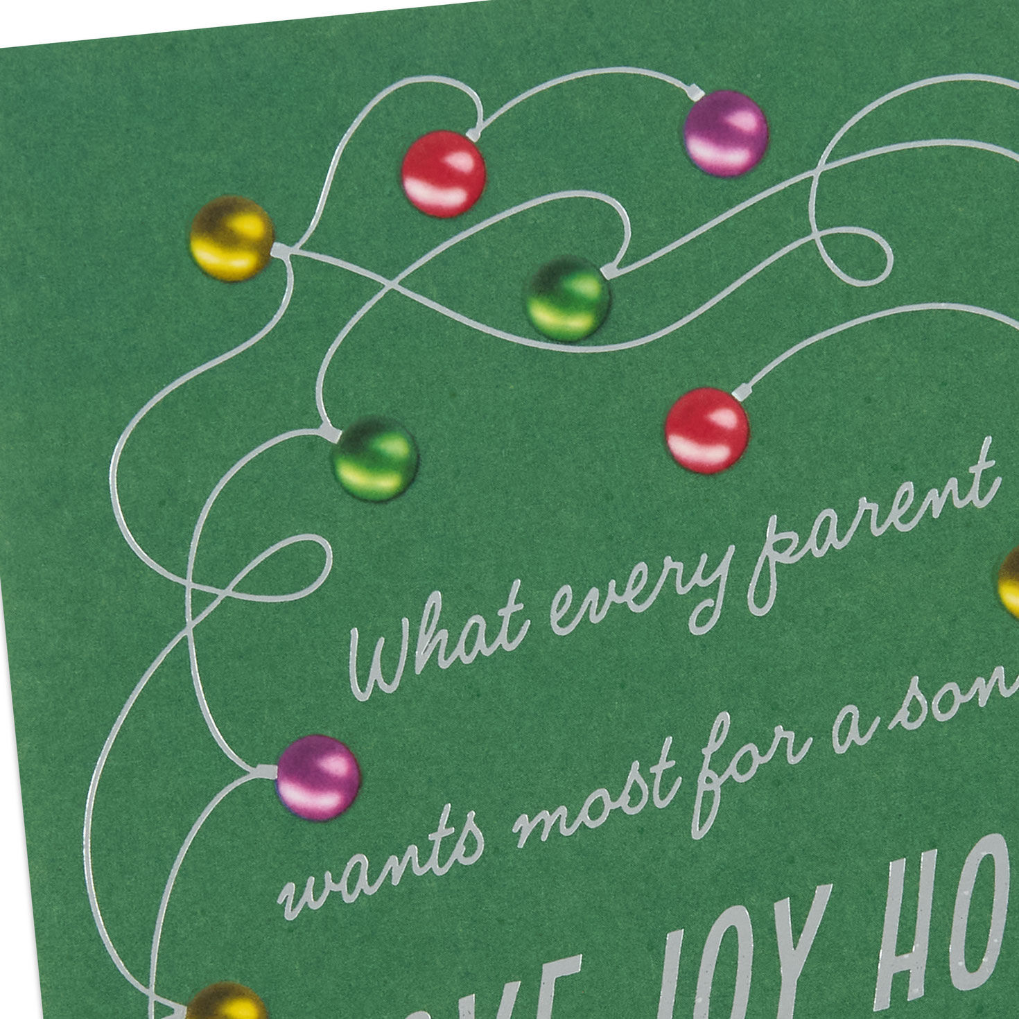 Holiday Ornaments Christmas Card for Son and His Wife Card Front Detail image number 4
