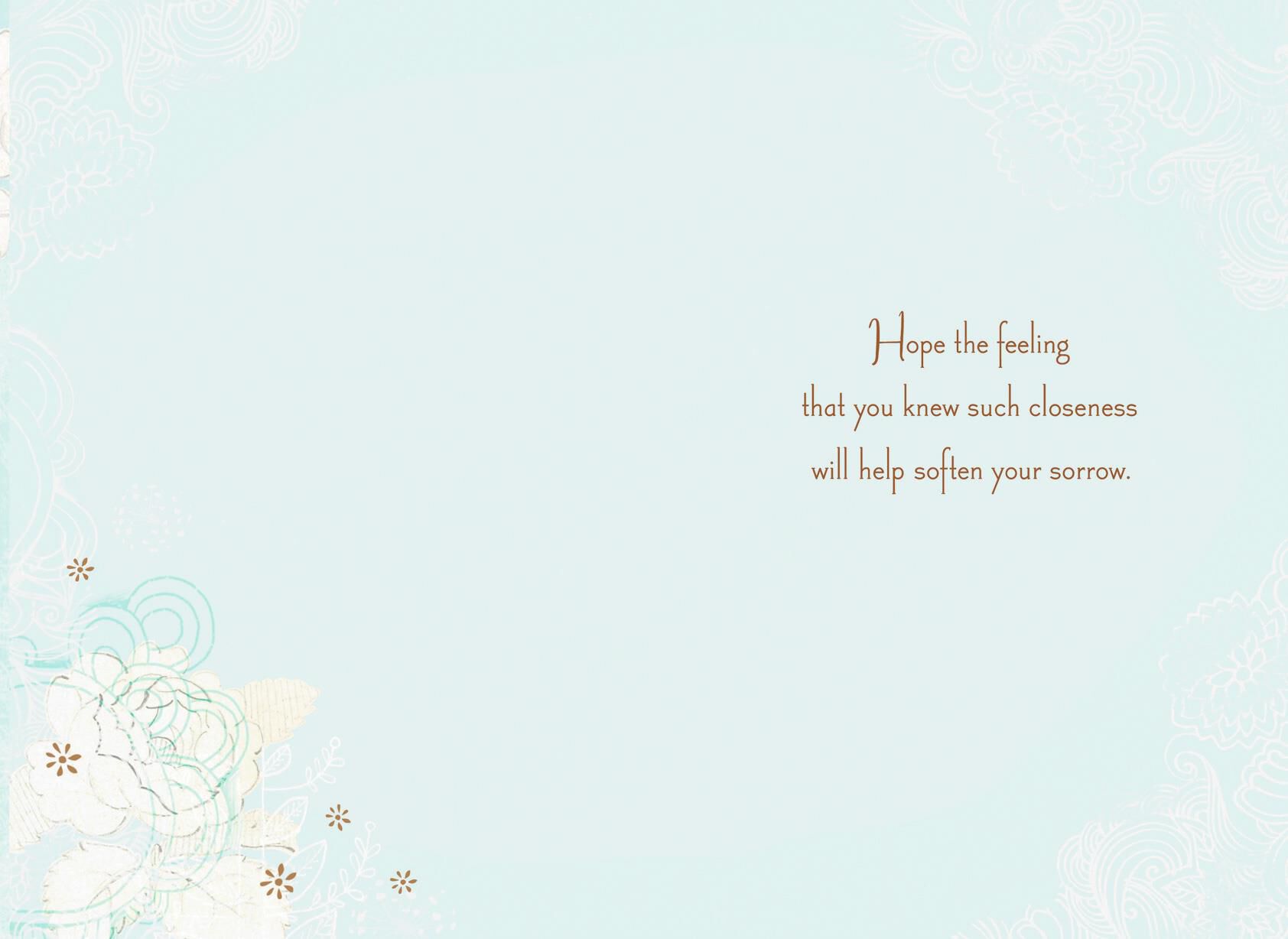 Flowers for a Friend Sympathy Card