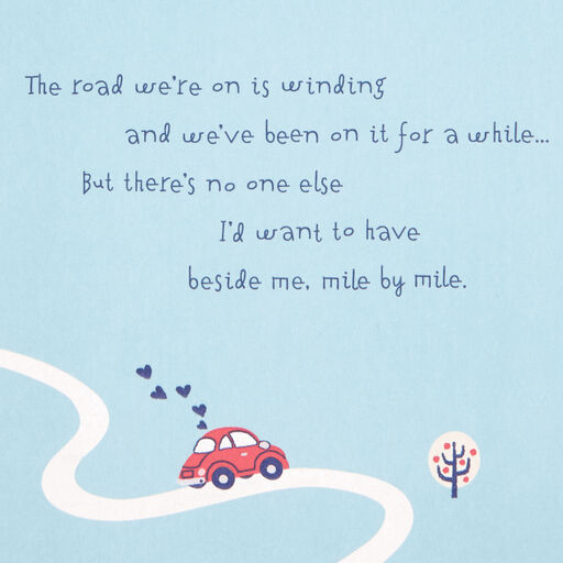 On the Road Beside Me Anniversary Card for Wife, 