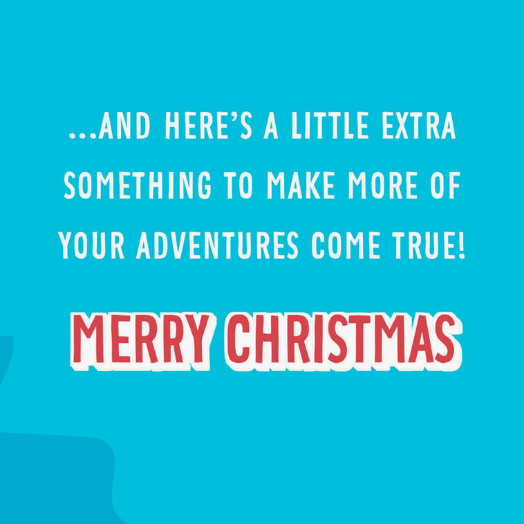 Sledding Polar Bear Christmas Card for Grandson Sentiment image number 2