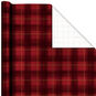 Red and Black Plaid Foil Holiday Wrapping Paper Roll  image number 1