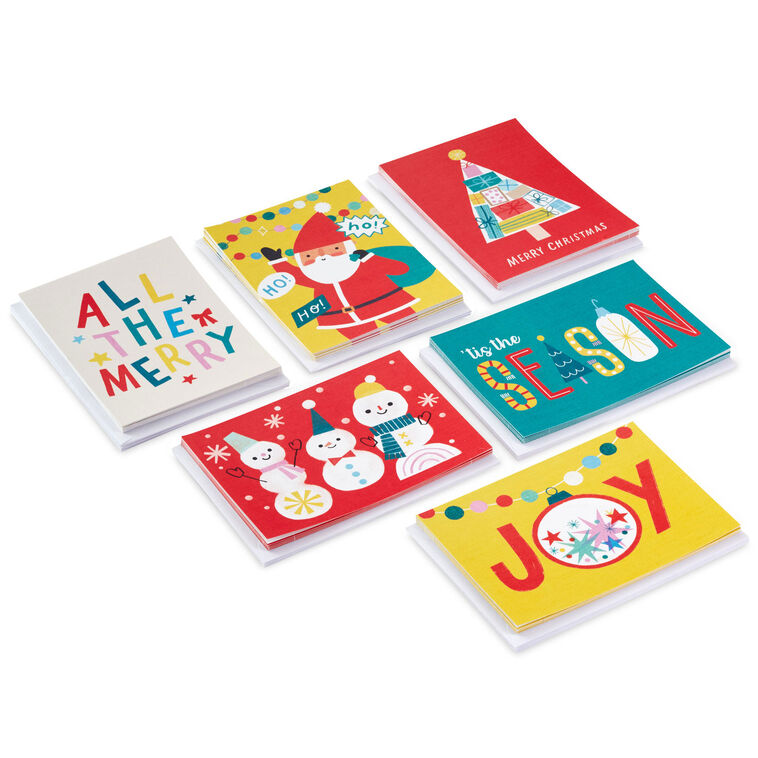 Simply Festive Blank Boxed Christmas Notes Assortment, Pack of 36