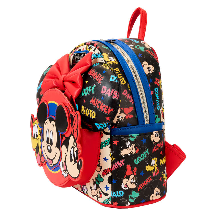 Loungefly Disney Mickey Mouse and Friends Backpack and Headband