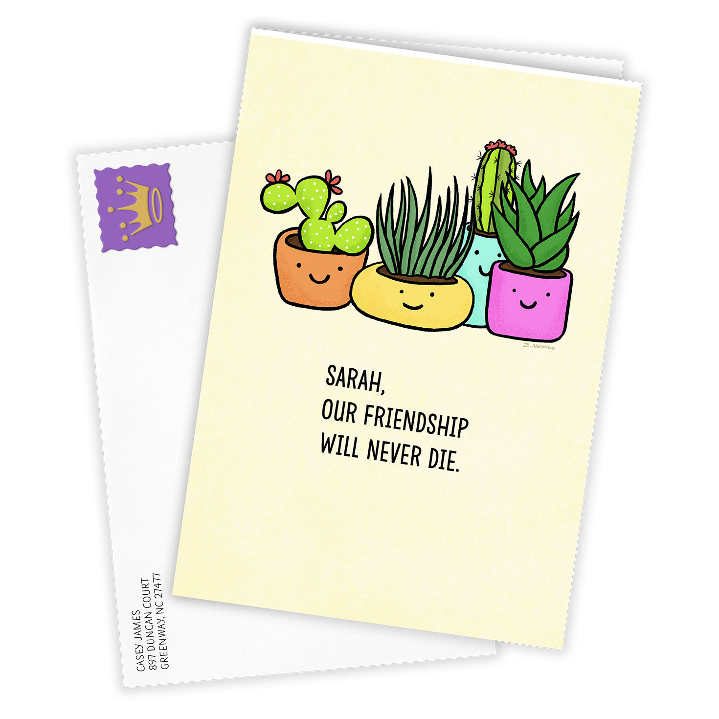 Plants Funny Custom Friendship Card, , large image number 2