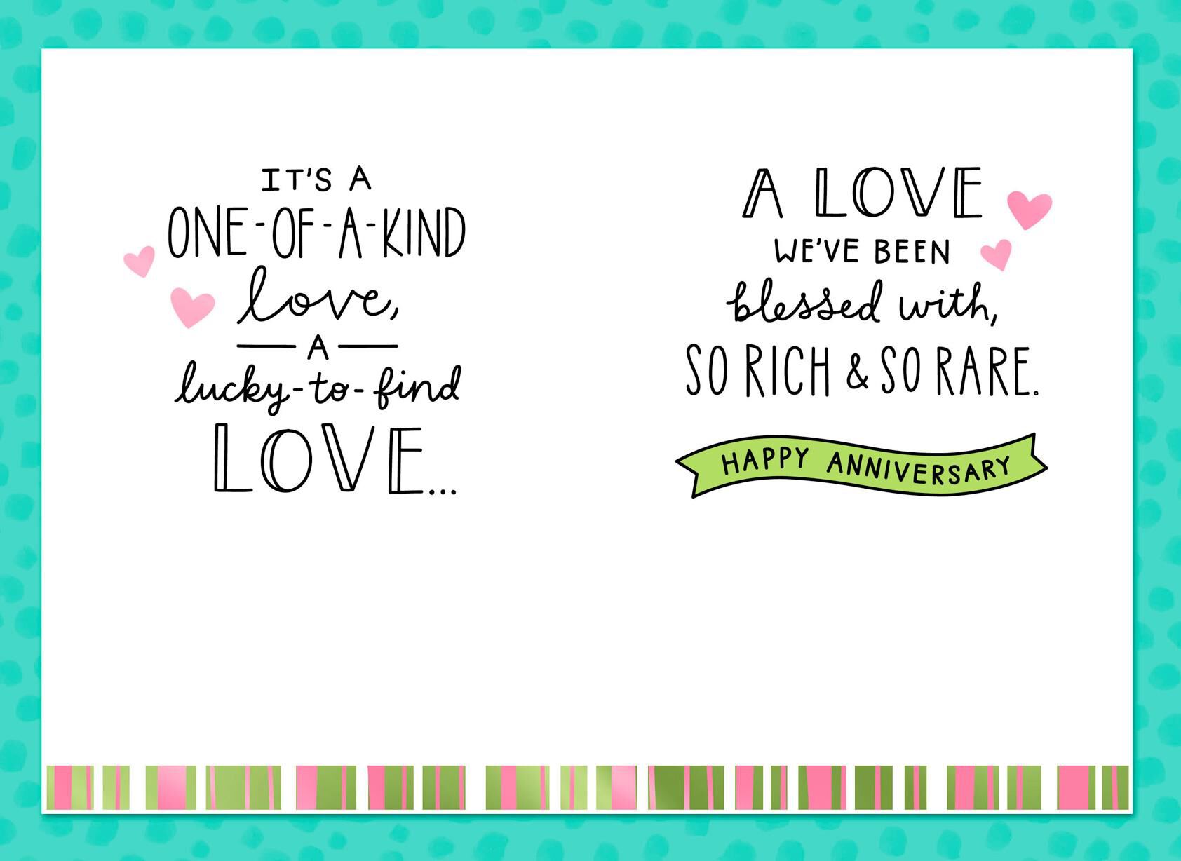 Our Lucky-to-Find Love Anniversary Card