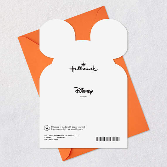 Disney Mickey Mouse Jack-o'-Lantern Cute Halloween Card, , large image number 7