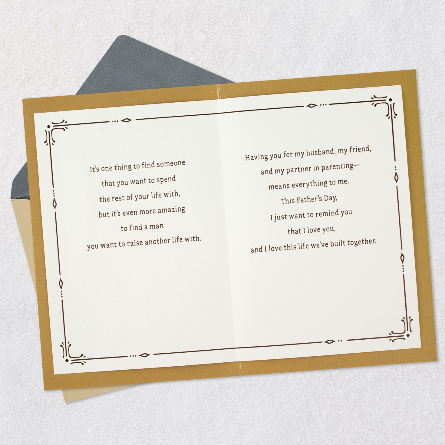 Rustic Nature Scene Father's Day Card Open Card with Envelope image number 4