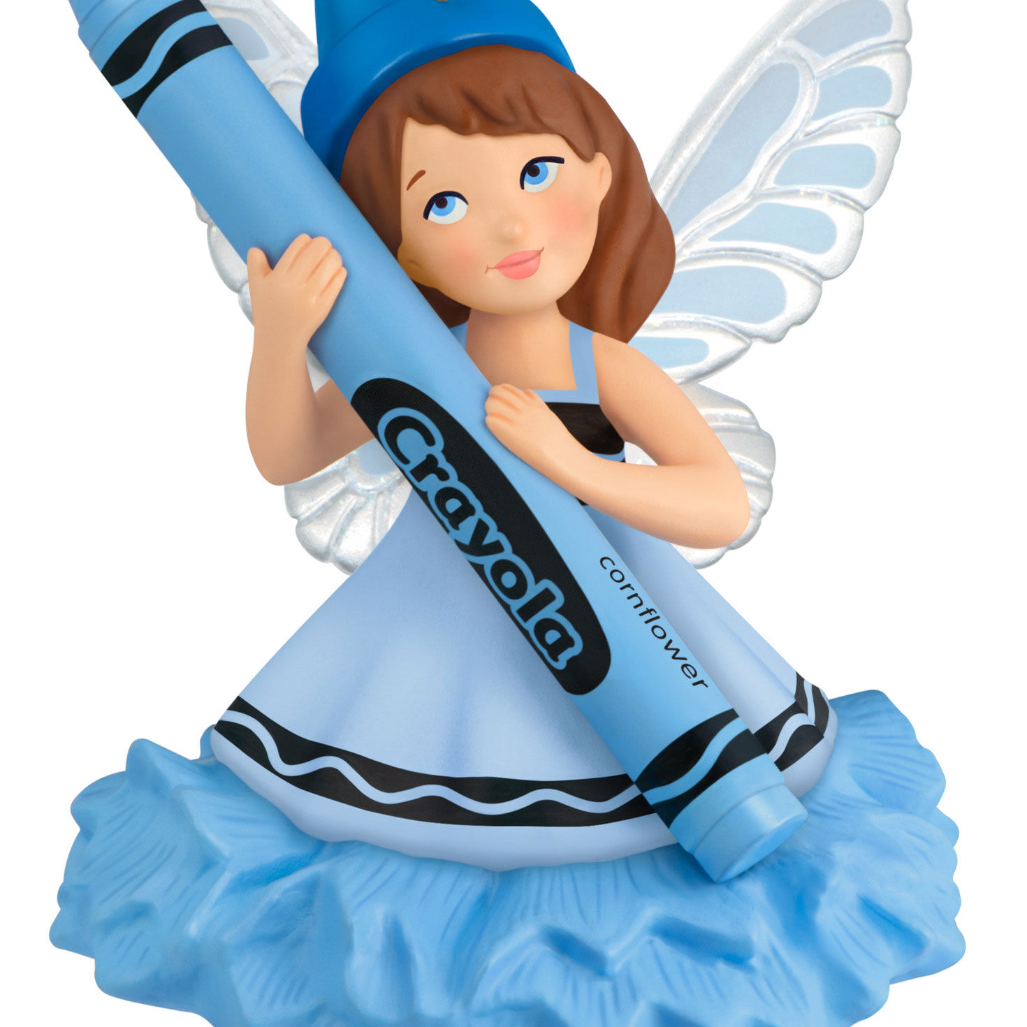 Blue Fairy With Crayon Keepsake Ornament closeup view image number 5