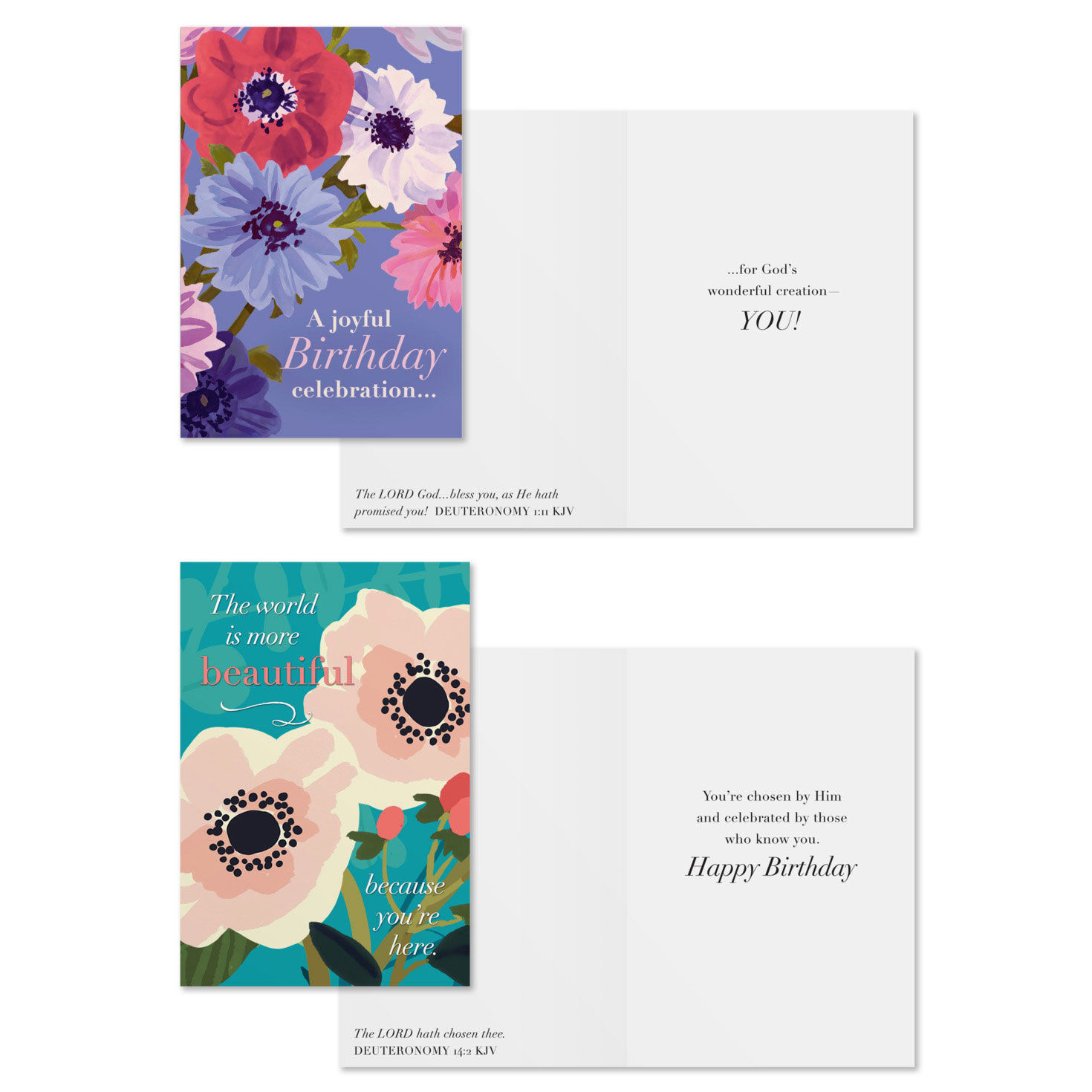 Floral Beauty DaySpring Birthday Cards Assortment Card Front with Sentiment image number 4
