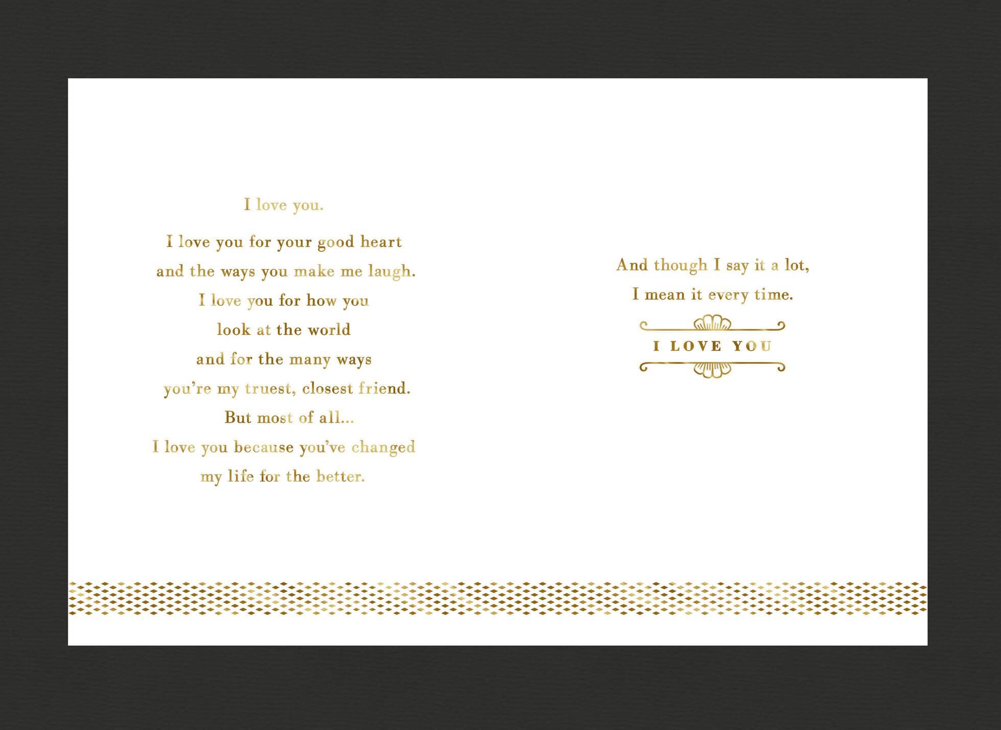 XO Paper Craft Romantic Valentine's Day Card