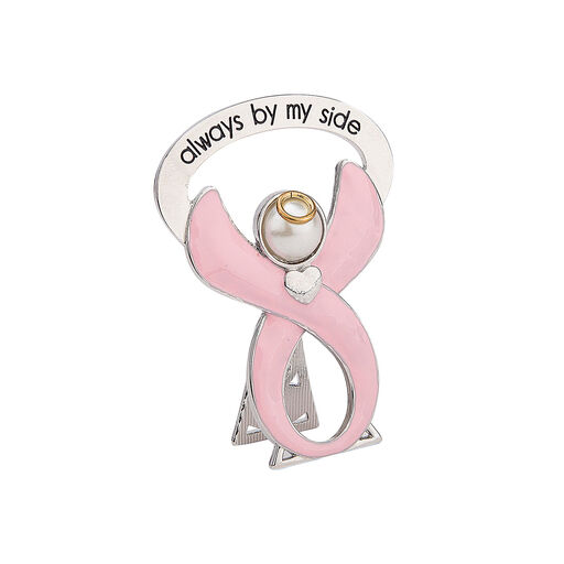Pink Ribbon Always By My Side Bedside Angel, 2.5", 