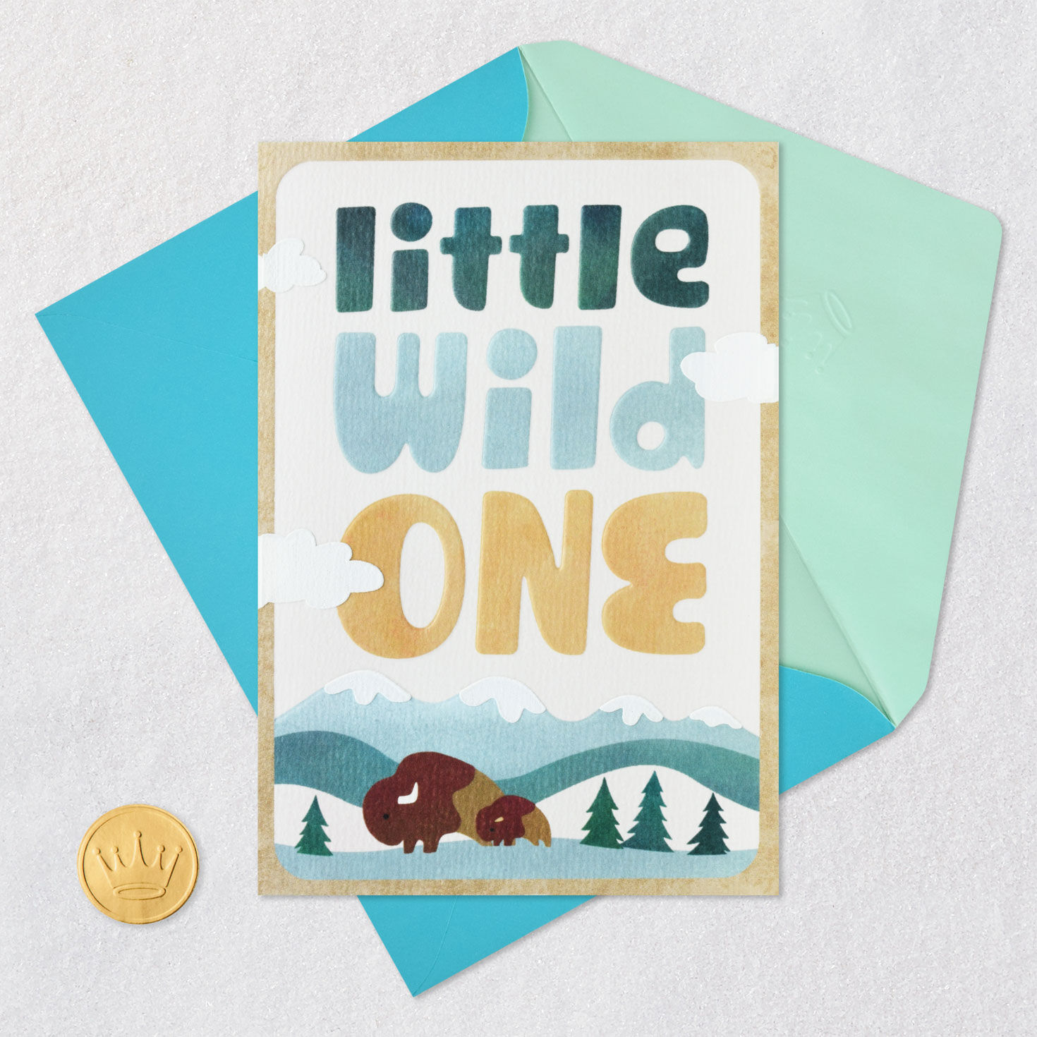 Little Wild One New Baby Boy Card, , large image number 6