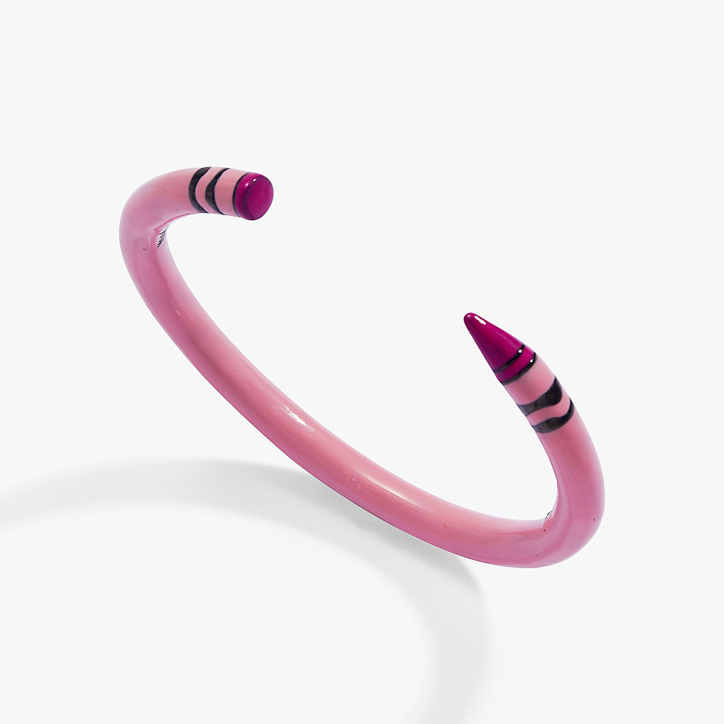 Alex And Ani Crayola Tickle Me Pink Crayon Cuff closeup view image number 3