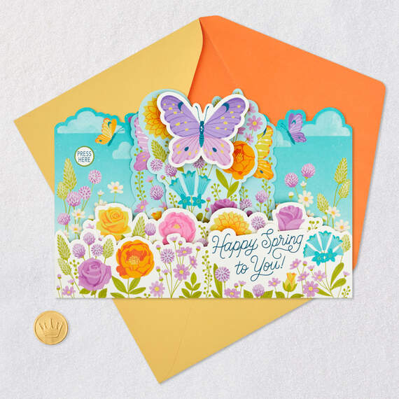 Happy Spring Musical 3D Pop-Up Easter Card With Light, , large image number 5