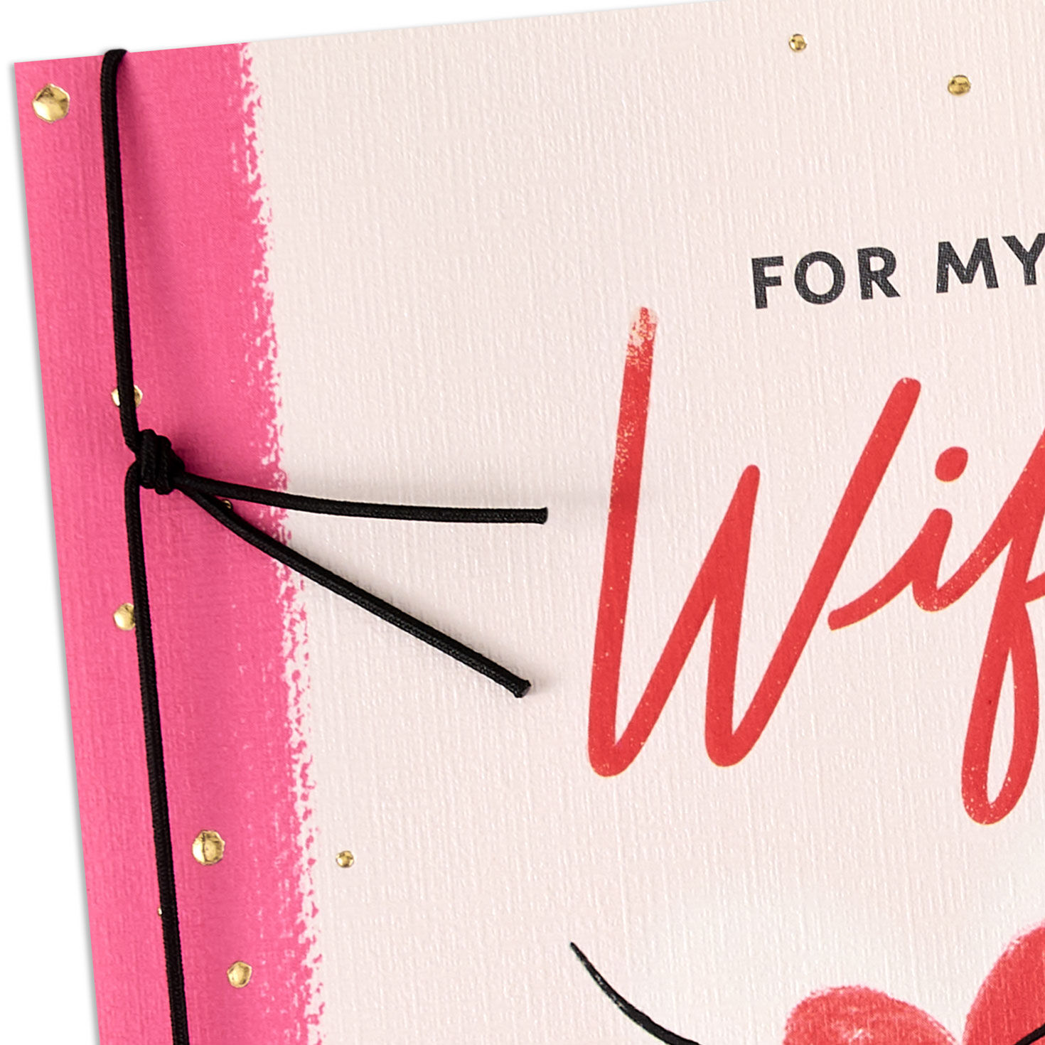 Hands Entwined and Heart Wife Valentines Day Card Card Front Detail image number 5