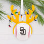 Padres Reindeer Baseball Christmas Ornament hanging on tree image number 2