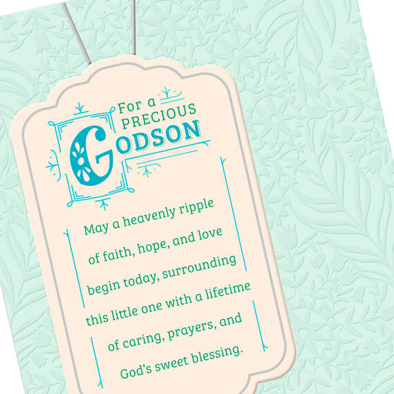 Love and Blessings Godson Baptism Card, , large image number 4