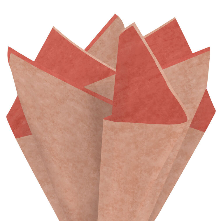 Solid Coral/Peach/Ivory 3-Pack Assortment Tissue Paper, 12 sheets, Coral/Peach/Ivory, large image number 2