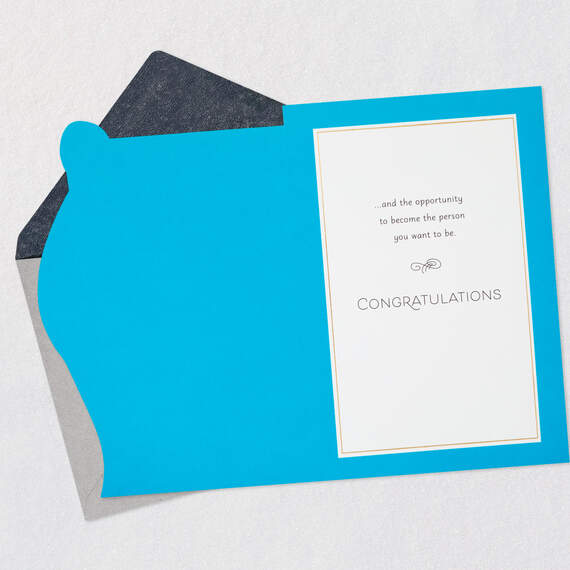 Wisdom, Confidence and Opportunity High School Graduation Card, , large image number 3