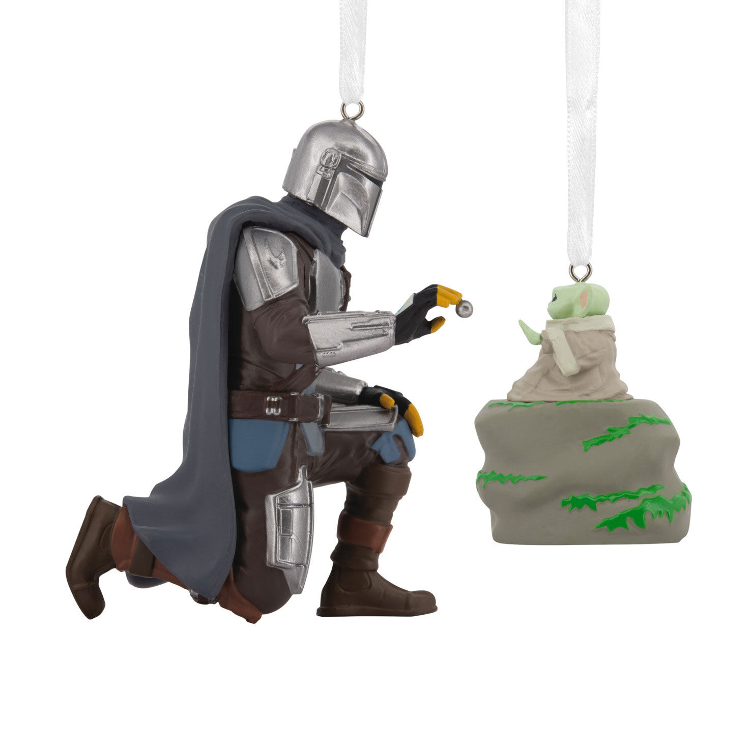 Star Wars The Mandalorian and Grogu Hallmark Ornaments Set of 2 Hallmark Ornaments Hallmark