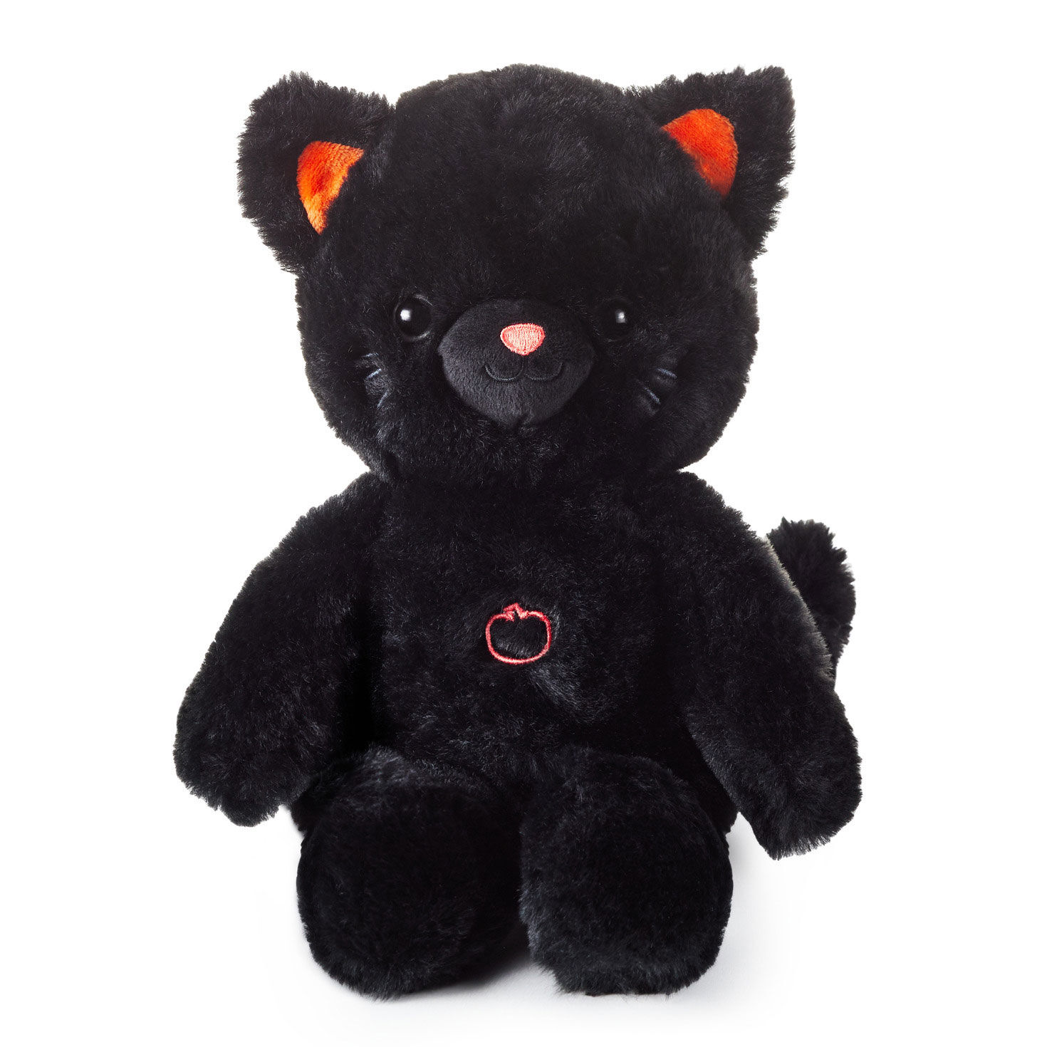 Black Cat Halloween Plush With Sound, 9.6"