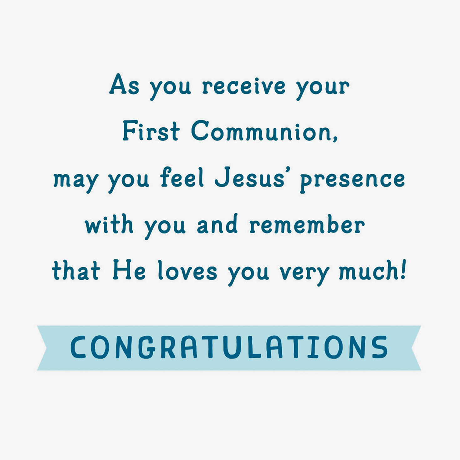 Chalice With Bread and Grapes 1st Communion Card Sentiment image number 2