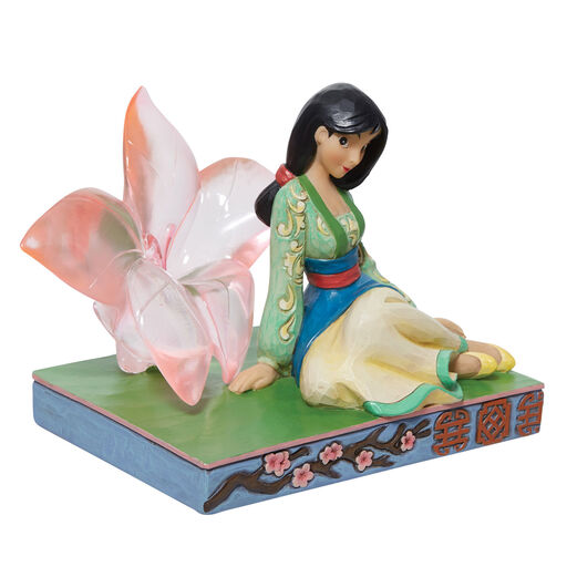 Jim Shore Disney Mulan and Cherry Blossom Figurine, 4.75", 