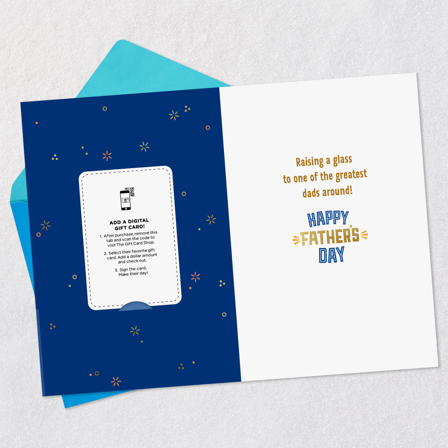 Cheers to a Great Dad Gift Card Greeting Father's Day Card, , large image number 3