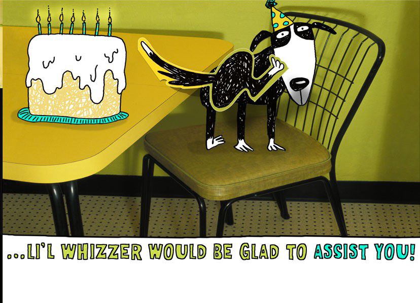 Li'l Whizzer and Candles Birthday Card