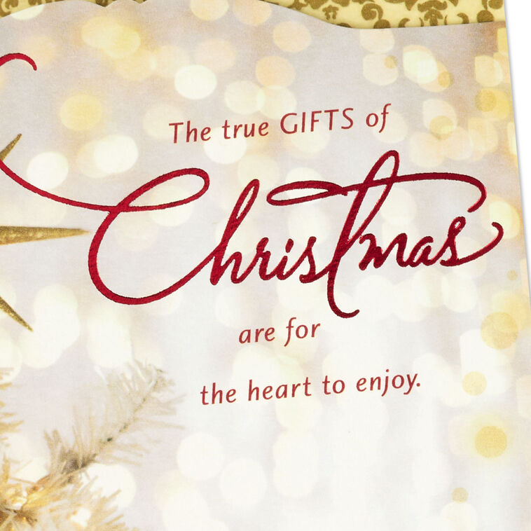 White Christmas Tree Christmas Card Card Front Detail image number 6