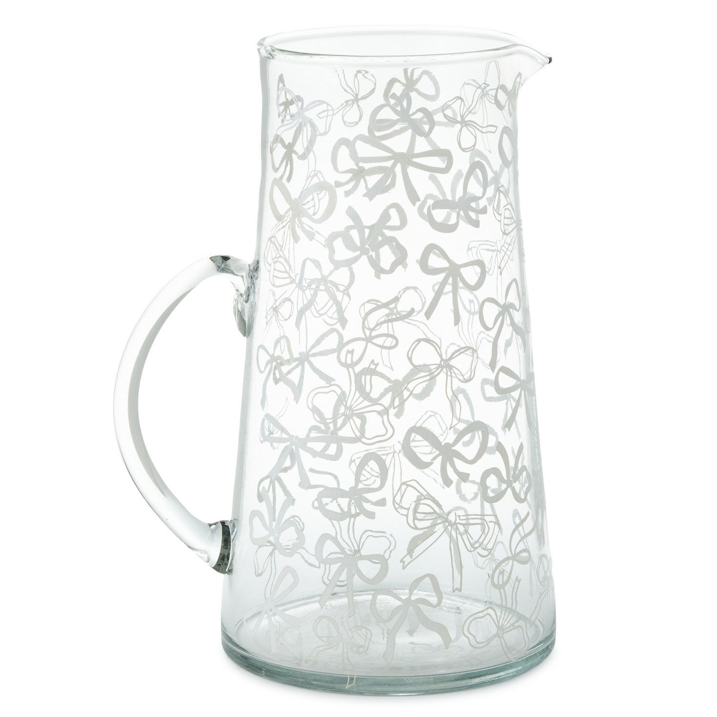 Lacey Chabert Collection Bow Illustrated Glass Pitcher, 45 oz.