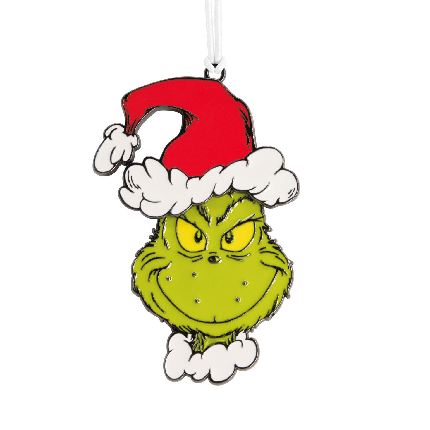 Dr. Seuss's How the Grinch Stole Christmas!™ Grinch in Santa Hat Moving Metal Hallmark Ornament