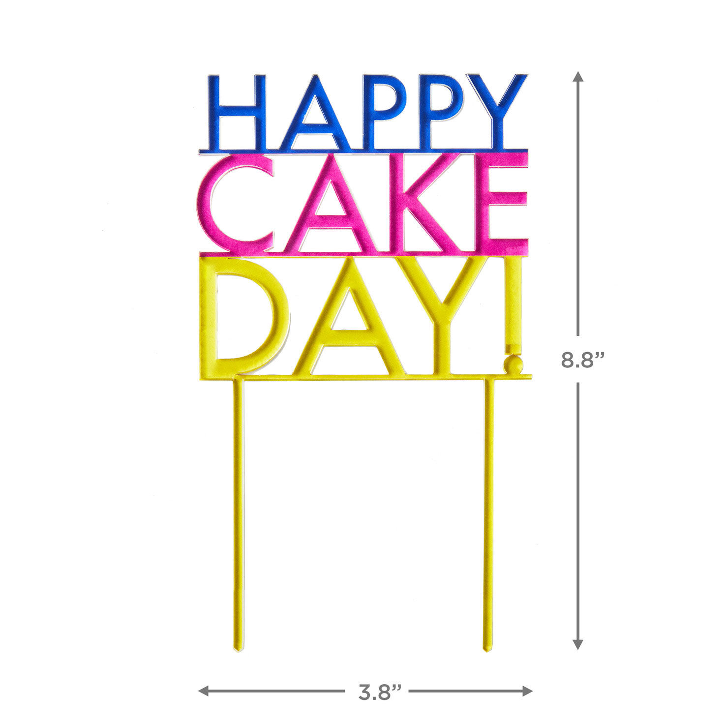 Cake Day Vibrant Lettering Birthday Cake Topper, , large image number 2
