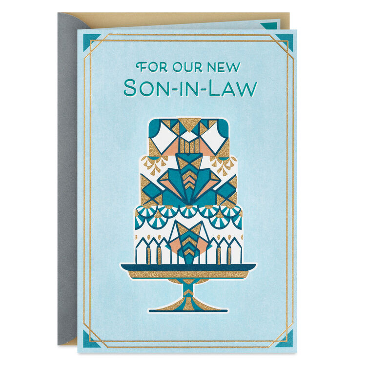 So Happy You've Joined Our Family Wedding Card for Son-in-Law, , large image number 1