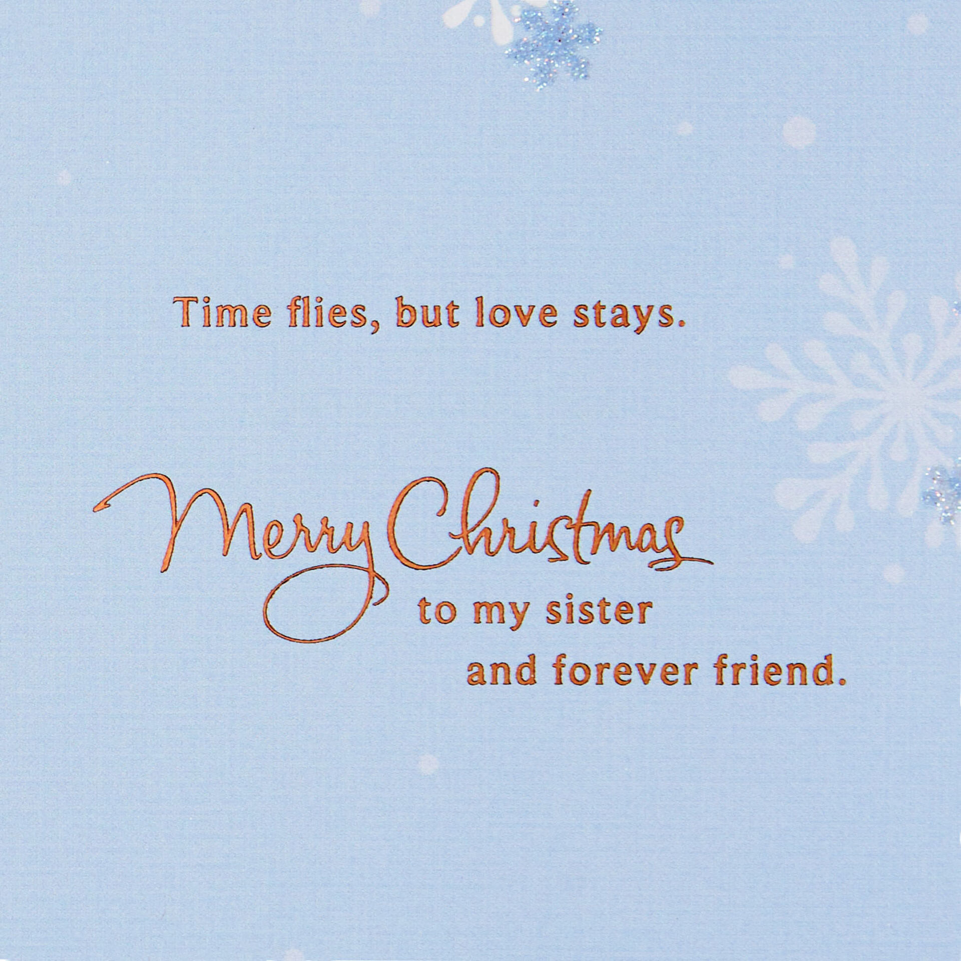 Peanuts® lucy beauty and brains funny graduation card for sister Time Flies, But Love Stays Christmas Card for Sister - Greeting Cards